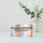 ねじ |金属ブラシの背景 名刺 (スタンド正面)