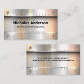 ねじ |金属ブラシの背景 名刺 (正面/裏面)