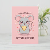 ねずみだよ!とってもかわいいバレンタインデーのプレゼント シーズンカード (スタンド正面)