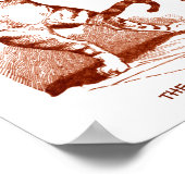 ねずみとバイオリン 1884年のヴィンテージ絵の複製 ポスター (角)