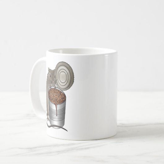ねずみと豆の焼き方 コーヒーマグカップ (正面左)