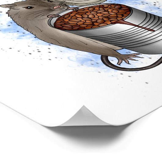 ねずみと豆の焼き方 ポスター (角)