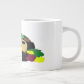 ねずみのカボチャの秋の喜び ジャンボコーヒーマグカップ (右)