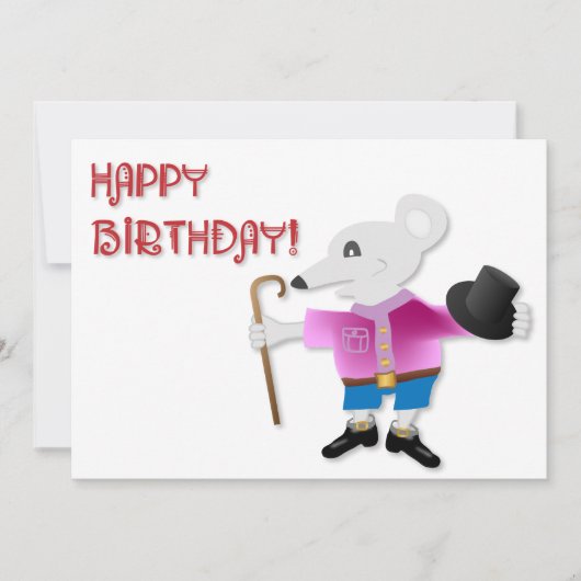 ねずみの誕生日 カード (正面)