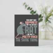 ねずみ好きの幸せ 小さなげっ歯類の動物飼い主 ポストカード (スタンド正面)