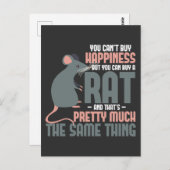 ねずみ好きの幸せ 小さなげっ歯類の動物飼い主 ポストカード (正面/裏面)