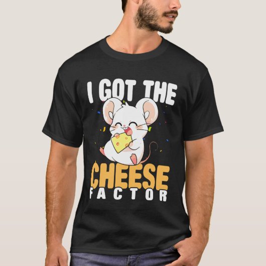 ねずみ好き チーズ好きなマウスオーナー Tシャツ (正面)
