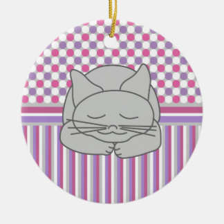 ねずみ猫パターン セラミックオーナメント