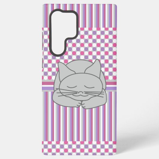 ねずみ猫パターン SAMSUNG GALAXYケース (裏面)