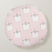 ねずみ猫用の枕 ラウンドクッション (裏面)