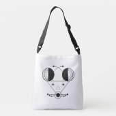 ねずみ〔占星術の〕十二宮図運バッグ – 幾何学付しゃれている クロスボディバッグ (裏面)