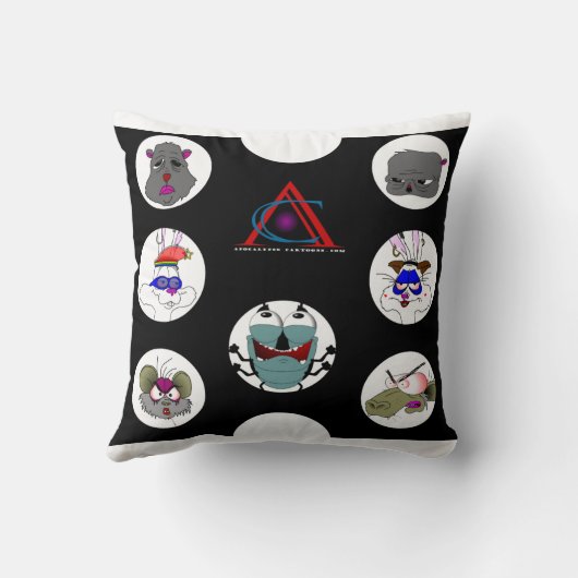 ねずみ&友の枕 クッション (裏面)