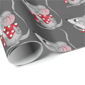 ねずみ on Gray ラッピングペーパー (ロールコーナー)