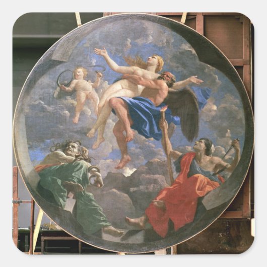 ねたみの遠くに手の届かない時間によって盗まれた真理 スクエアシール (正面)