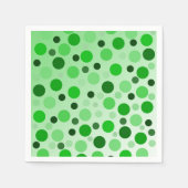 ねたみ水玉模様で緑 スタンダードカクテルナプキン (正面)