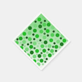 ねたみ水玉模様で緑 スタンダードカクテルナプキン (角)