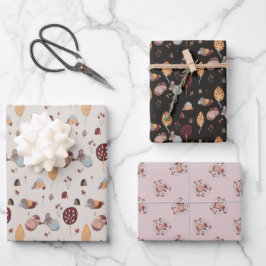 ねむたいペットかわいい ラッピングペーパーシート