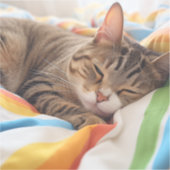 ねむたい猫のカラフルシート シール (正面)