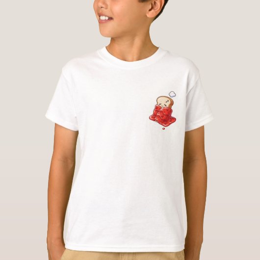 ねむねむパンのお布団ジャムケットキッズ Tシャツ (正面)