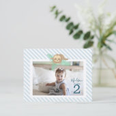 ねむねむベイビースロース 2歳の誕生日パーティー招待状 招待状 (スタンド正面)