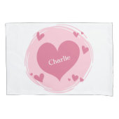 のあなたの名前ハートの枕カバー 枕カバー (正面)