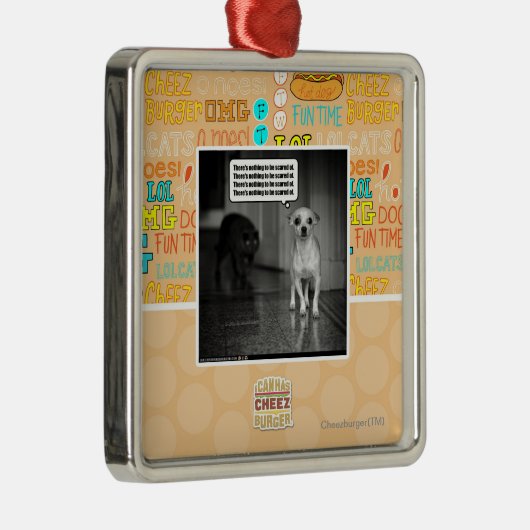 のおびえていることを何もありません メタルオーナメント (右)