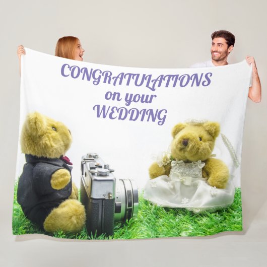 のおめでとう結婚 フリースブランケット (インサイチュ)