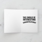 のおもしろいあいさつカード、誰が結婚衣服パンツ カード (内部)