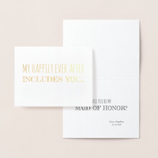 |のおもしろいな新婦付添人の提案含んでいます 箔カード (ディスプレー)