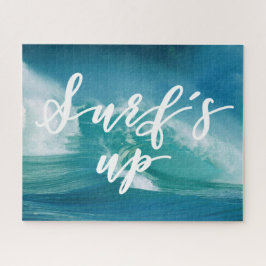 |のおもしろいのタイポグラフィ及び引用文の上の波 ジグソーパズル