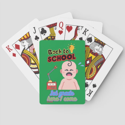 のおもしろいカー遊ド「新学期」 トランプ (裏面)