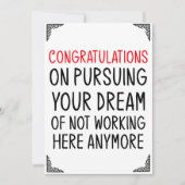 のおもしろいカー離れドギフト従業員の同僚 招待状 (正面)