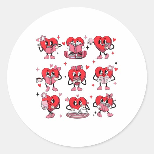 のおもしろいハートブックヴァレンティ読ンズデイ先生Wo ラウンドシール (正面)