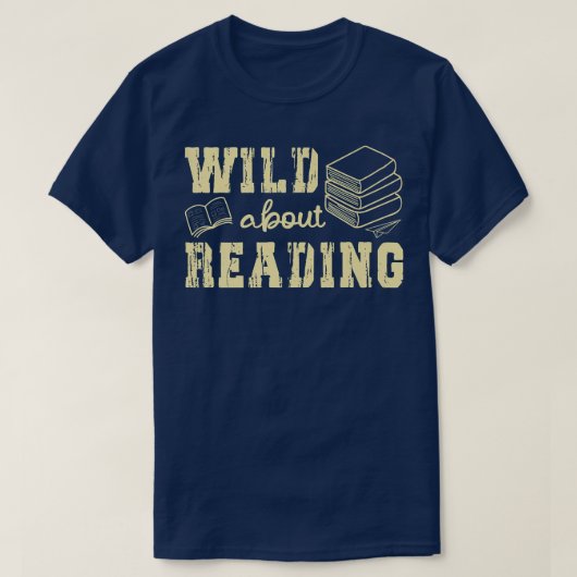 のおもしろい本の好き読者 Tシャツ (デザイン正面)