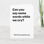 のおもしろい結婚公式な提案 – いくつかの単語を言う カード (正面)