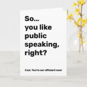 のおもしろい結婚正式な提案挨拶 カード (黄色い花)