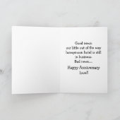のおもしろい結婚記念日のグリーティングカード カード (内部)
