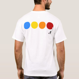 のおもしろい色絵画円スティック図 Tシャツ