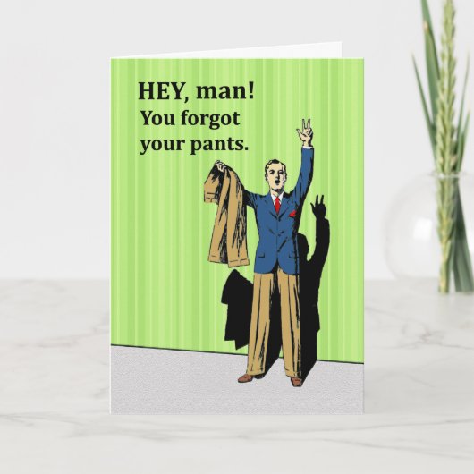 のおもしろい花婿介添人のための結婚招待状,レトロ 招待状 (正面)