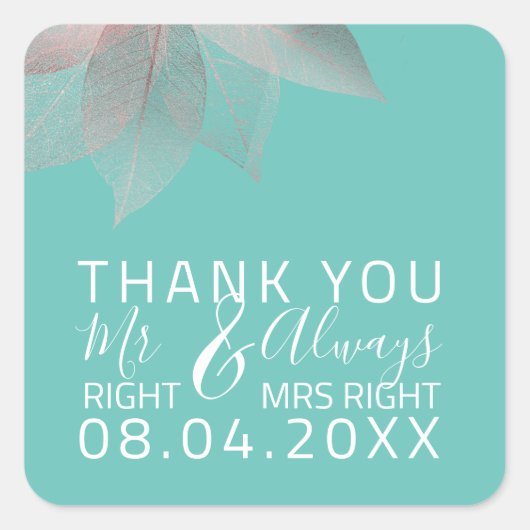 のおもしろいMr Right結婚 $常にMs Right スクエアシール (正面)