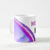 *~*のお母さんは石のLapidaryの瑪瑙の水晶を揺すります コーヒーマグカップ (正面左)