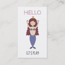 *~*のお母さんカード-こんにちは演劇の日付カードの人魚