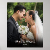 のお気に入りの結婚フォトスクリプト名の日付 ポスター (正面)