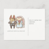 のお洒落タイムラRSVP Doodle Art インビテーションポストカード (裏面)