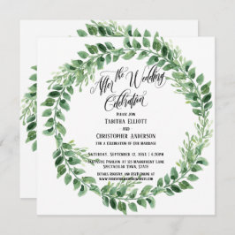 のお祝い結婚グリーン披露宴のみ 招待状