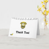 *~*のかわいいベビーの蜂のベビーシャワーは感謝していしています カード (黄色い花)