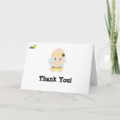 *~*のかわいいベビーの蜂の女の子のベビーシャワーは感謝していしています カード (正面)