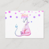 *~*のかわいい紫色のドラゴンの女の赤ちゃんは本を持って来ます エンクロージャーカード (裏面)