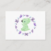 *~*のかわいいDinosuarの蝶星のおむつのラッフル エンクロージャーカード (裏面)