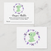 *~*のかわいいDinosuarの蝶星のおむつのラッフル エンクロージャーカード (正面/裏面)